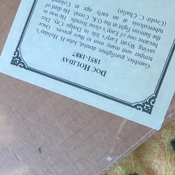 New Sealed Doc Holliday Vintage Style Portrait Print 11 X 14 Sealed - Picture 3 of 3